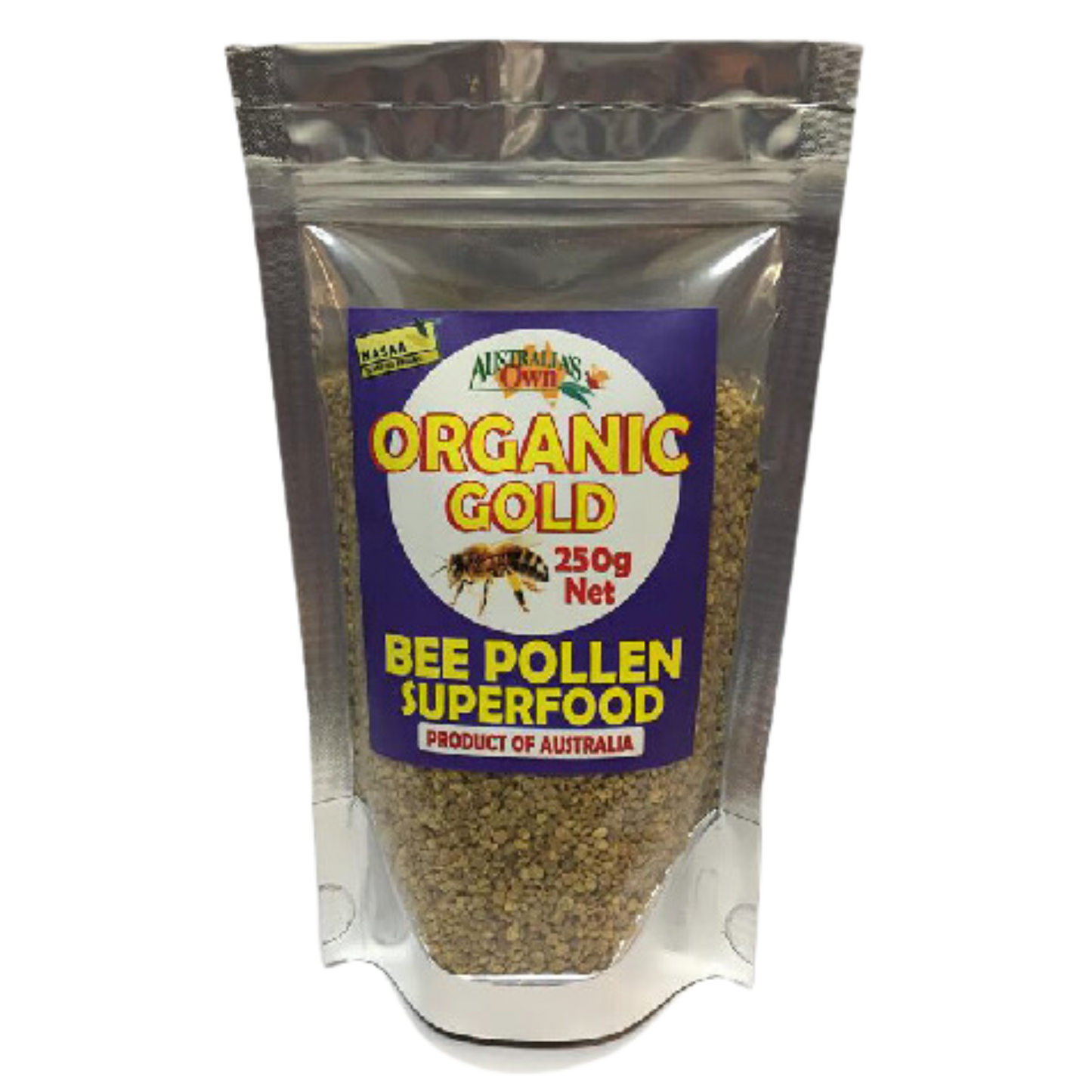BEE POLLEN 100% Australian JARRAH Gold 250g Granules