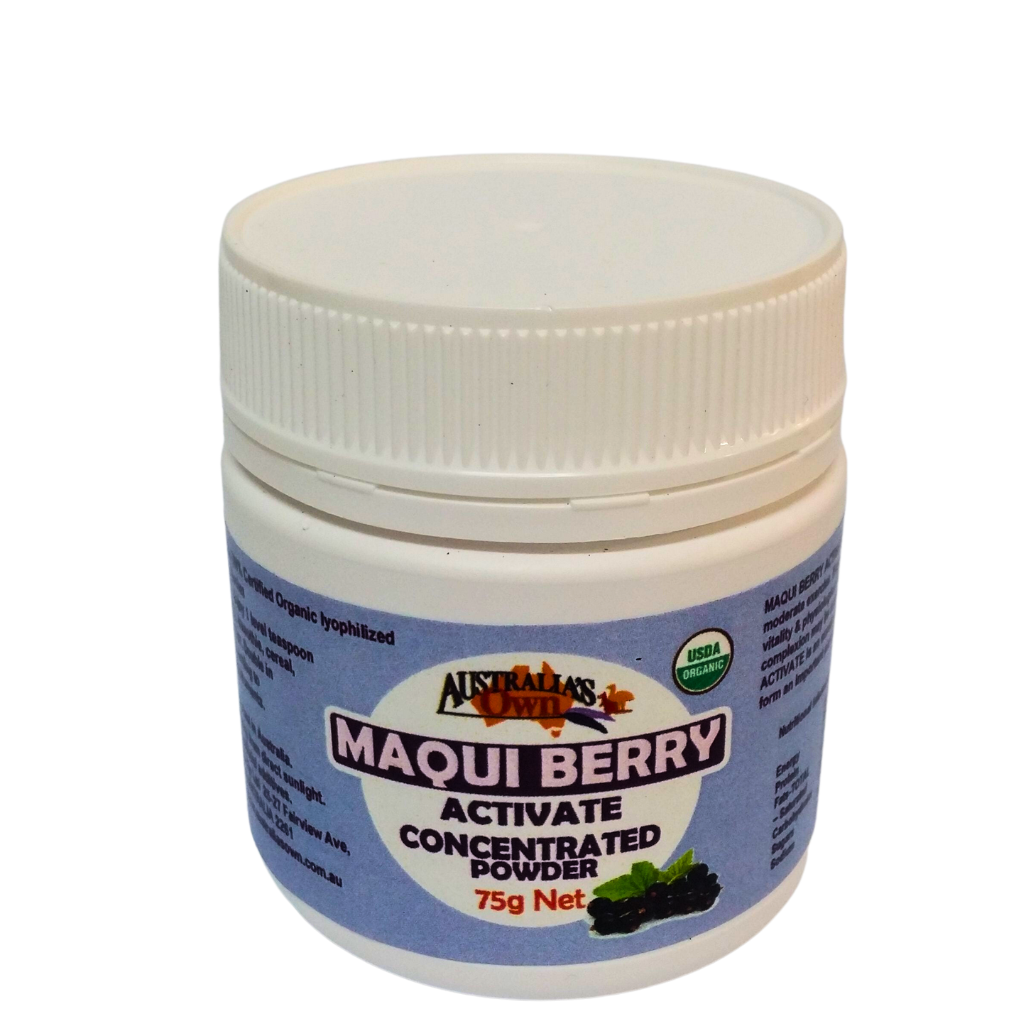 MAQUI BERRY Activate Pure Cert. Organic Freeze-dried 75g Powder